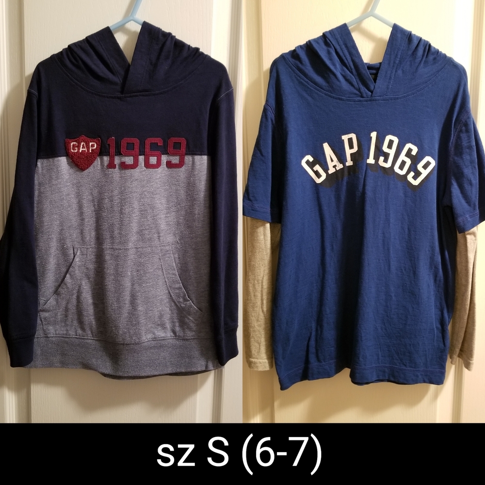GAP 1969 Navy and Heather Gray Hoodies